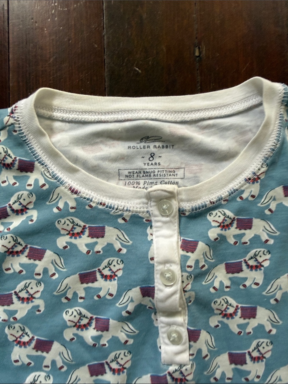 Roller Rabbit Kids Blue Horse Print Pajamas